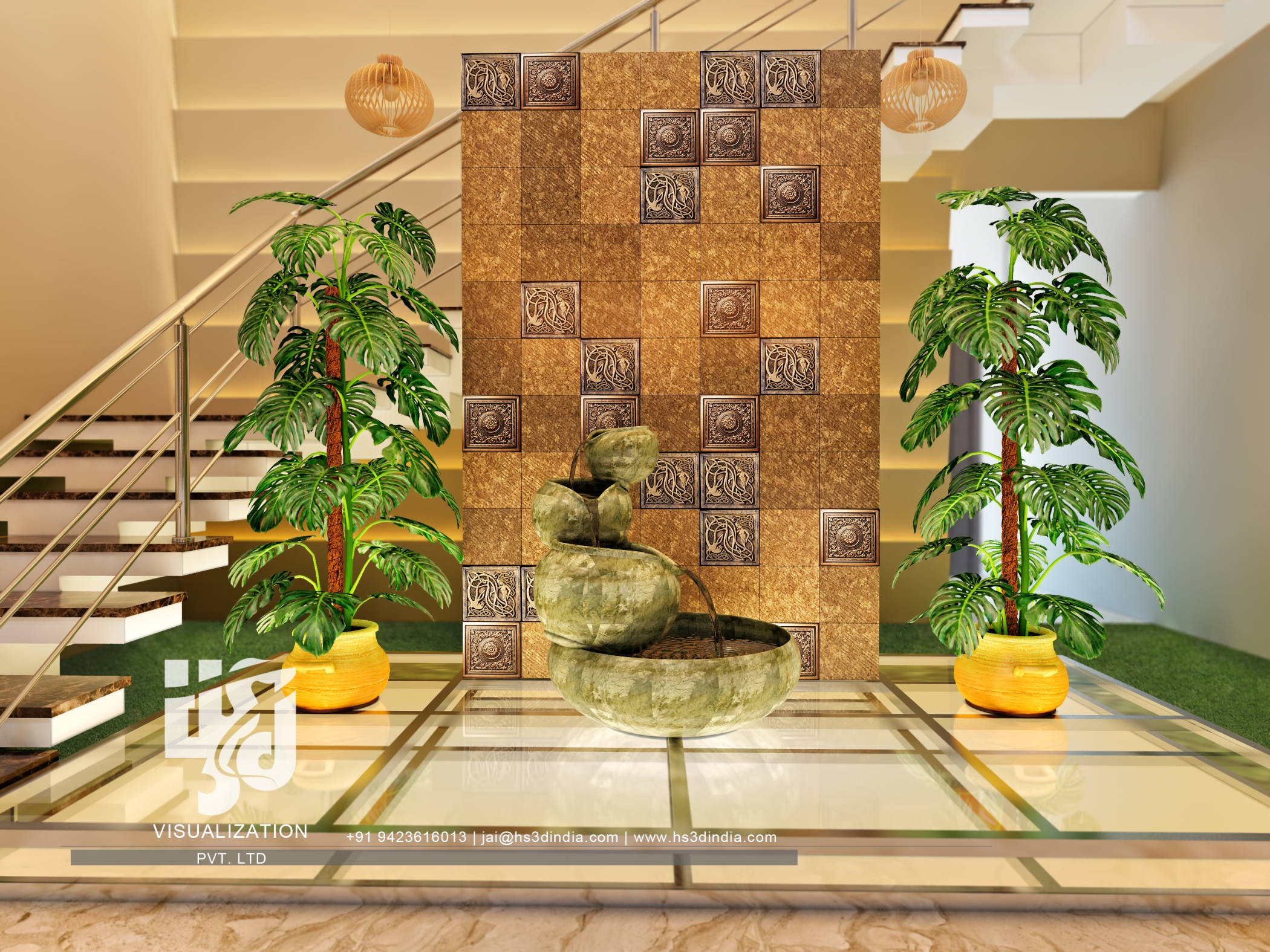 印度 HS3D 打造惊艳住宅室内渲染-38