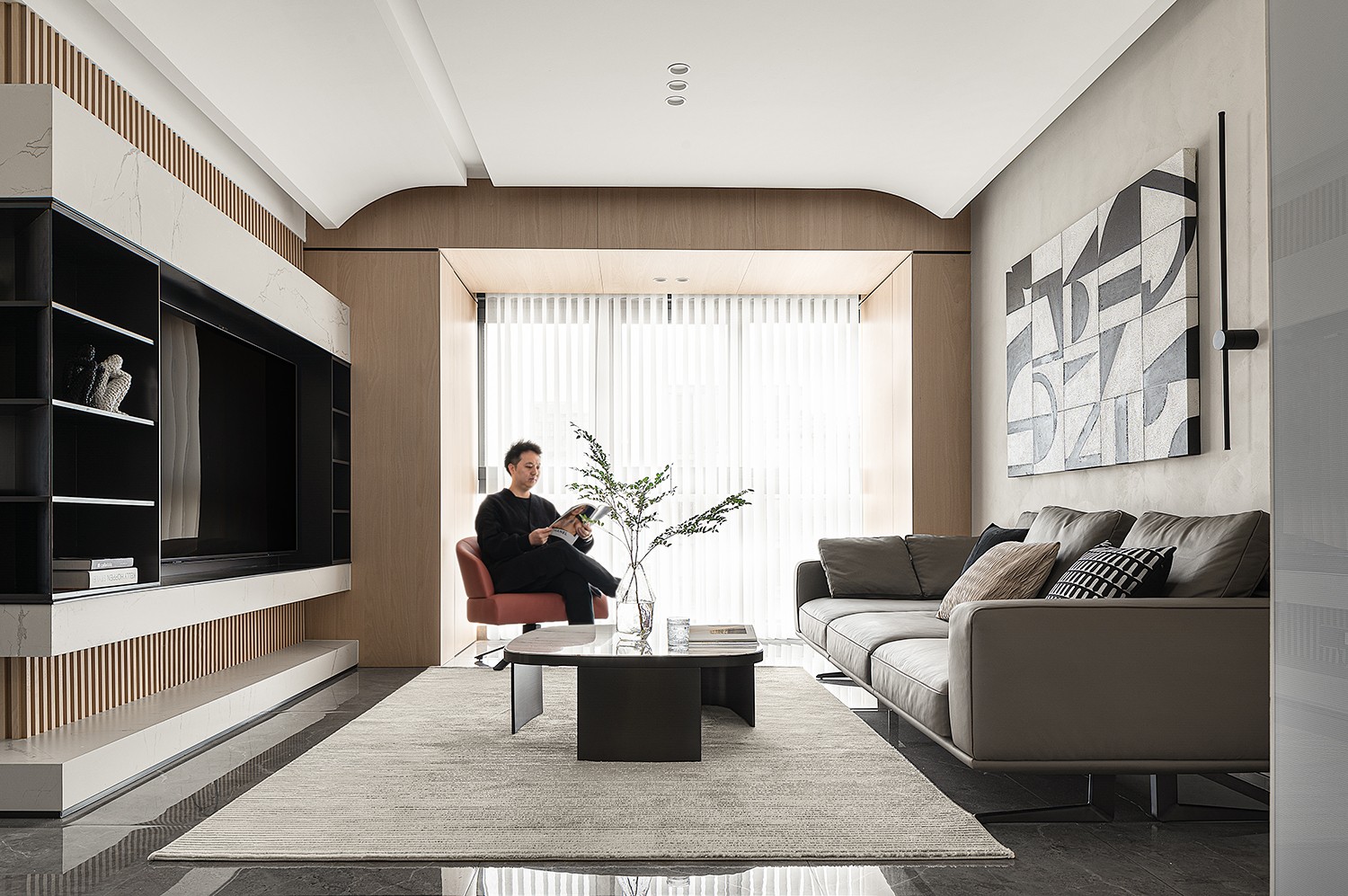 治愈系暖调现代简约丨中国杭州丨尔上空间设计团队-11