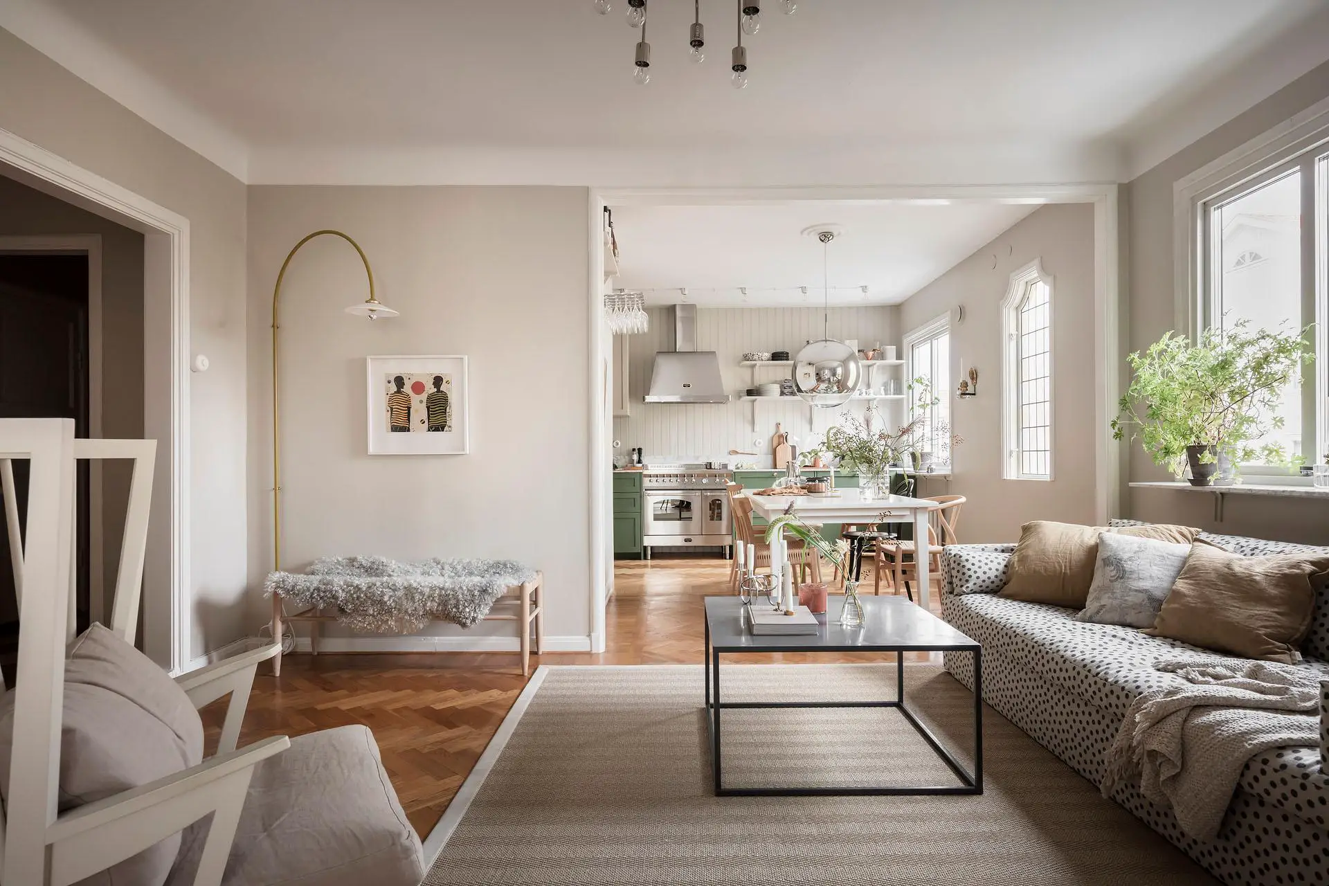 瑞典 90m2 公寓，乡村与斯堪的纳维亚风格完美融合-3