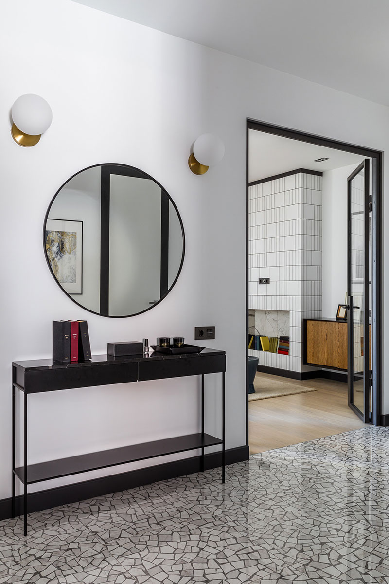 现代风格公寓设计 | 俄罗斯克拉斯诺达尔的时尚白砖艺术-8