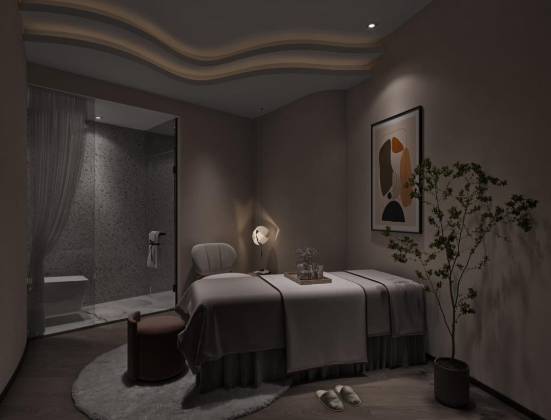 科技感与自然美丽风格融合的美容院设计-11