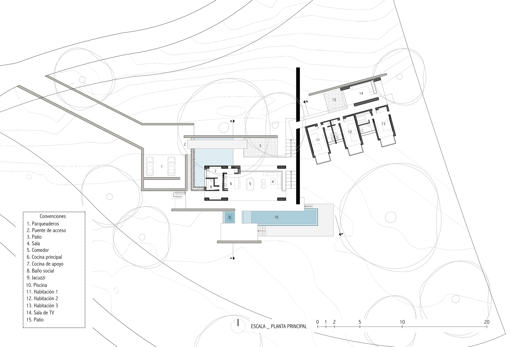 哥伦比亚B.I.别墅酒店(2018)(Lorenzo Botero Arquitectos)设计-47