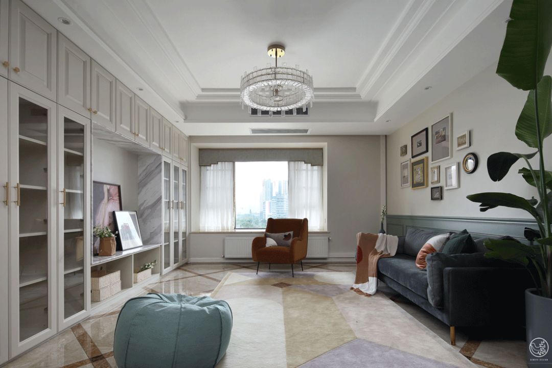 成都高新区现代美式二手房改造 | 温馨阳光，绿意盎然-36