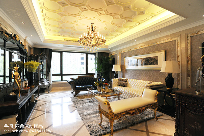 金楠【四合原创】橡树湾欧式三居样板间-14