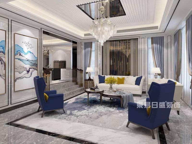 【东易设计】王文杰作品 • 大华观止500㎡港式轻奢风别墅-11