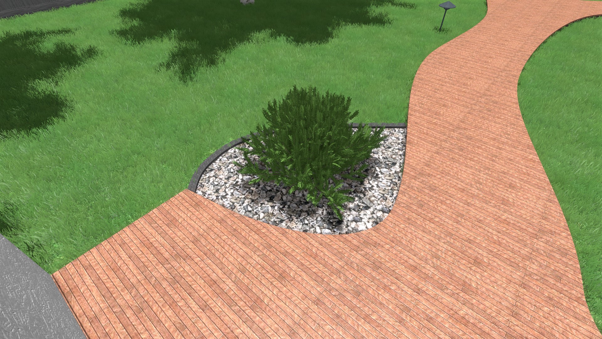 Ландшафтный проект участка 13 соток. Песочный бассейн-3