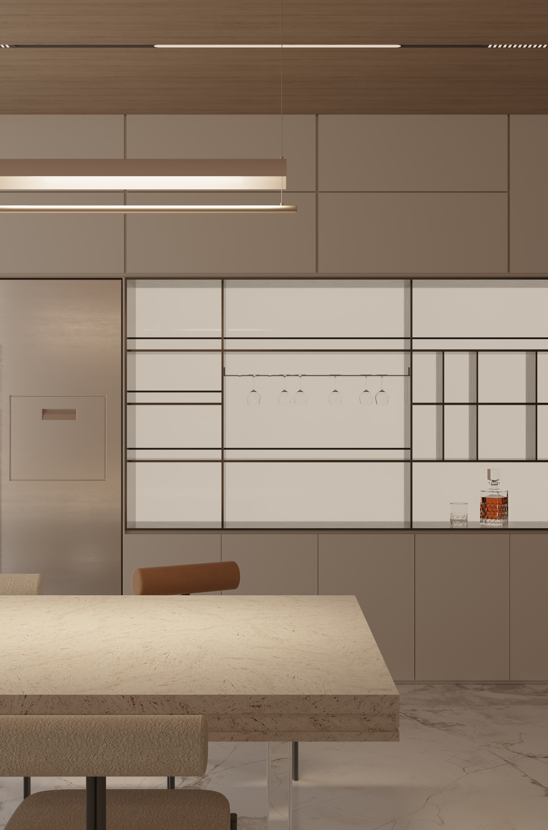 现代奶油风大平层-8