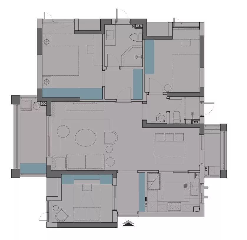 极简灰色调,打造时尚北欧风与优雅美式家居-17