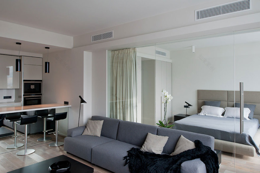 莫斯科带全景窗公寓室内设计项目丨俄罗斯莫斯科丨Алексей Николашин(SL*project建筑师)-9