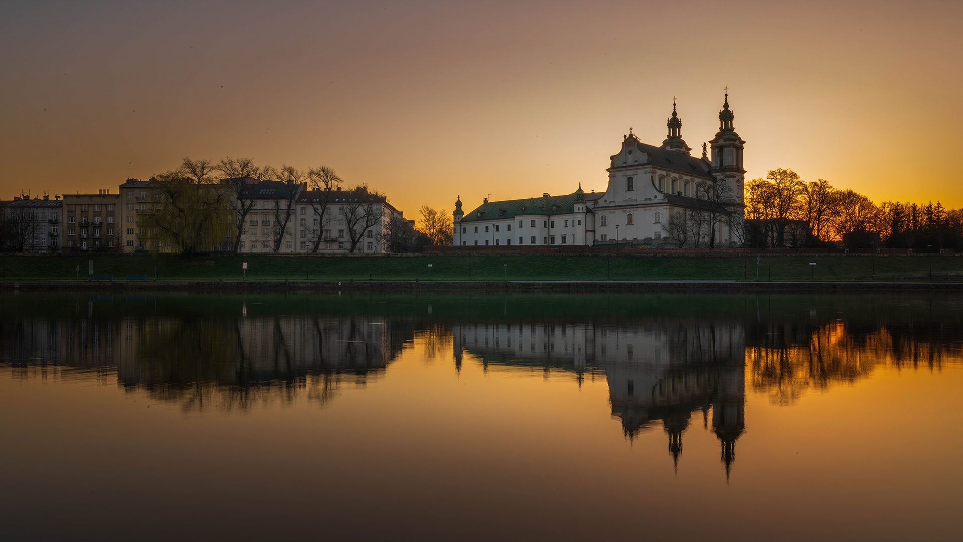 Different faces of the Church on Skałka in Krakow-1