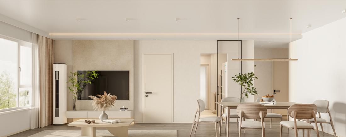 83㎡木白两色简约家居空间设计丨研筑国际-3