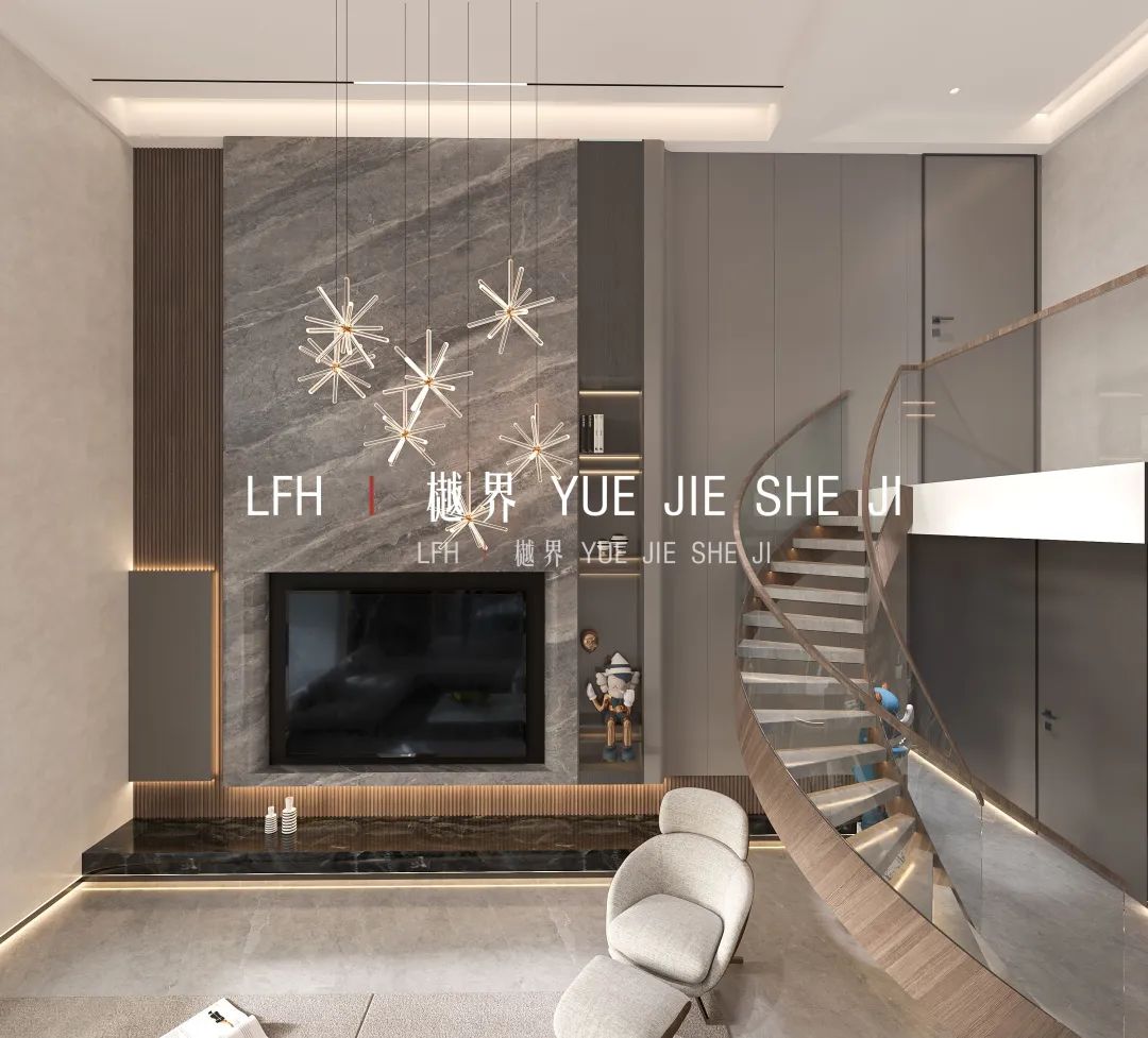 金谷苑现代轻奢复式设计丨LFH·樾界设计工作室-17