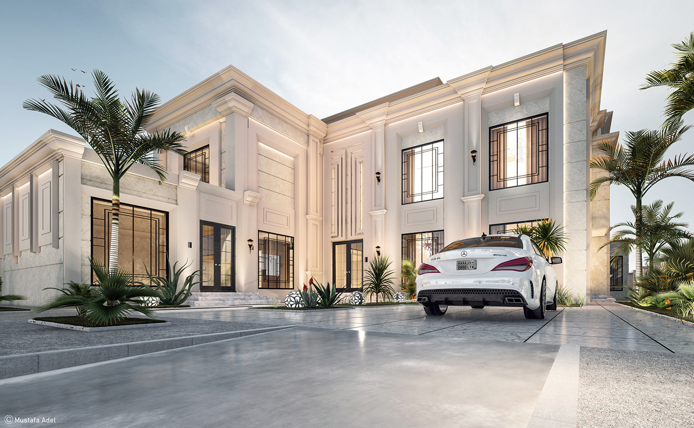 Anastasiya Gushchina丨别墅建筑丨"New Calssic Villa" in KSA-7