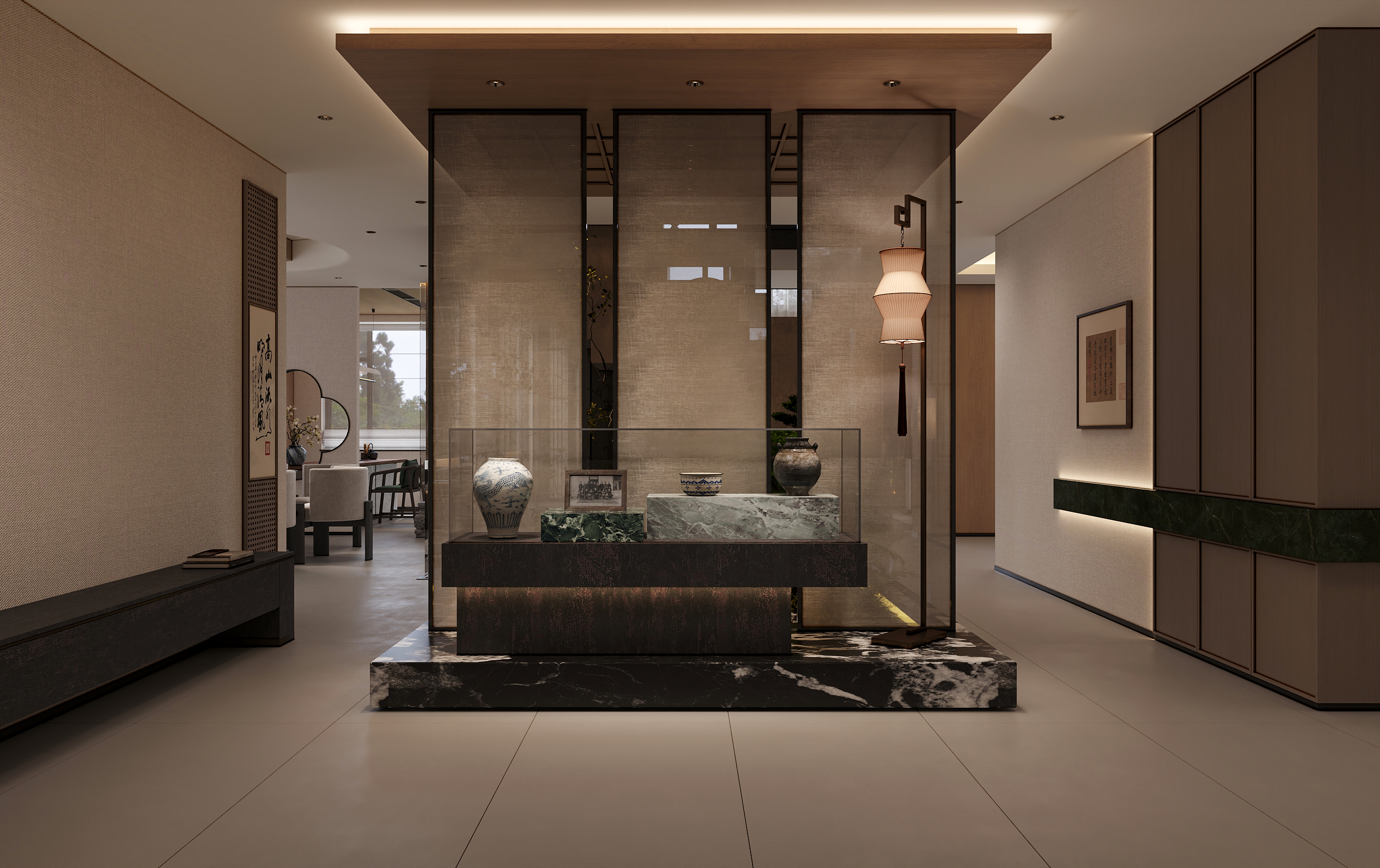 武汉  红莲湖高尔夫庄园535㎡    宋式美学效果表现-13