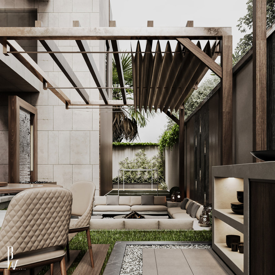 别墅景观丨阿曼丨Black N White-8