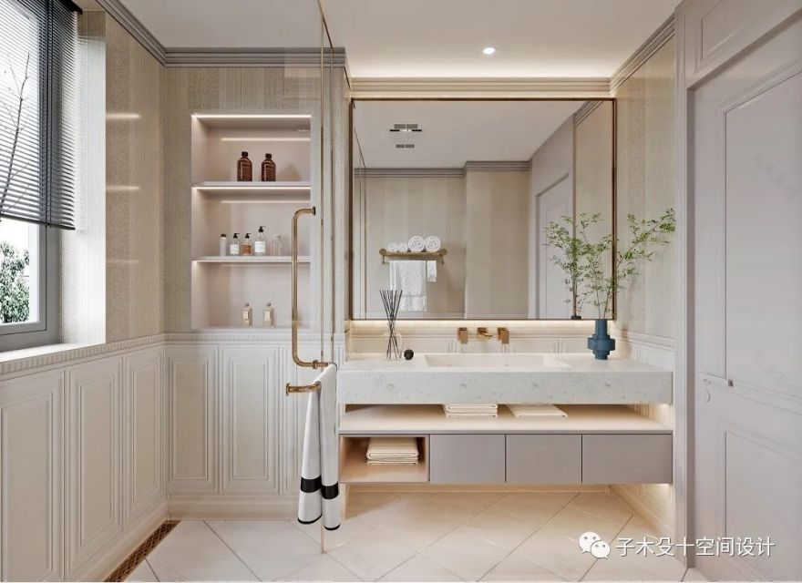 法式轻奢海城别墅丨子木殳十空间设计-28