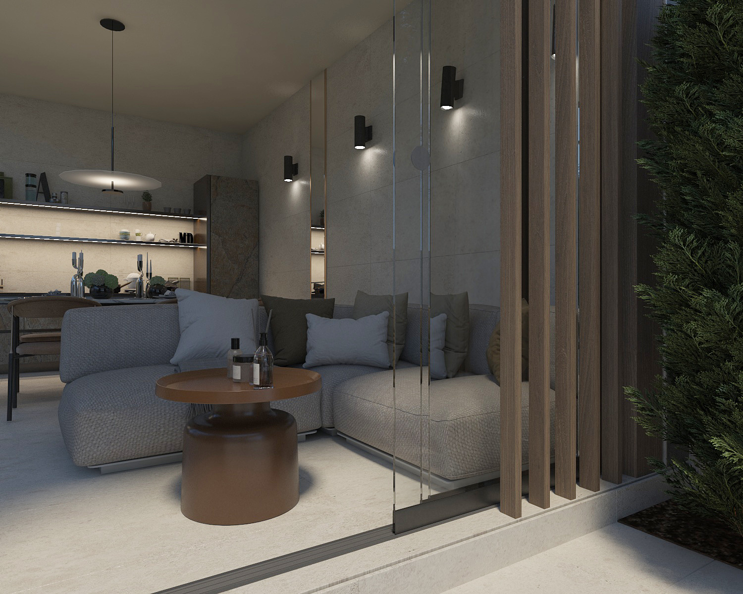 Summer kitchen in a private house, 40 sq.m.-5