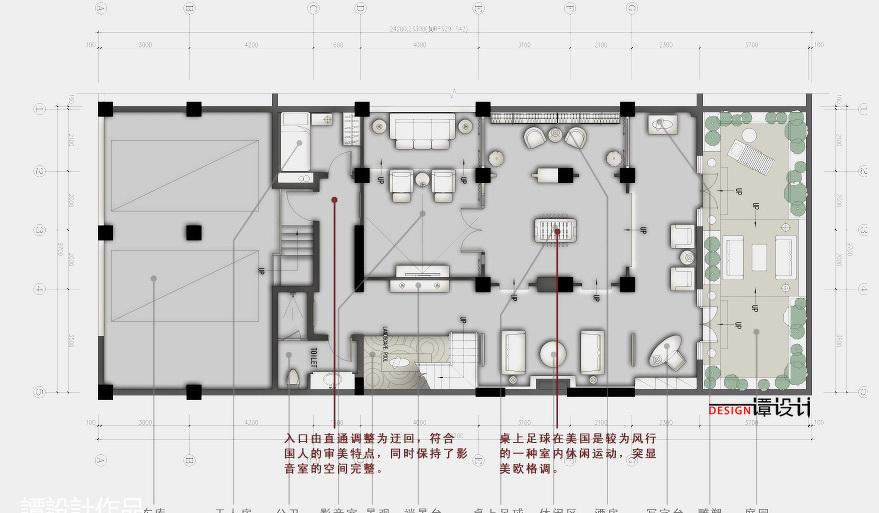 半山御景别墅 S16 美式客厅设计展示-2