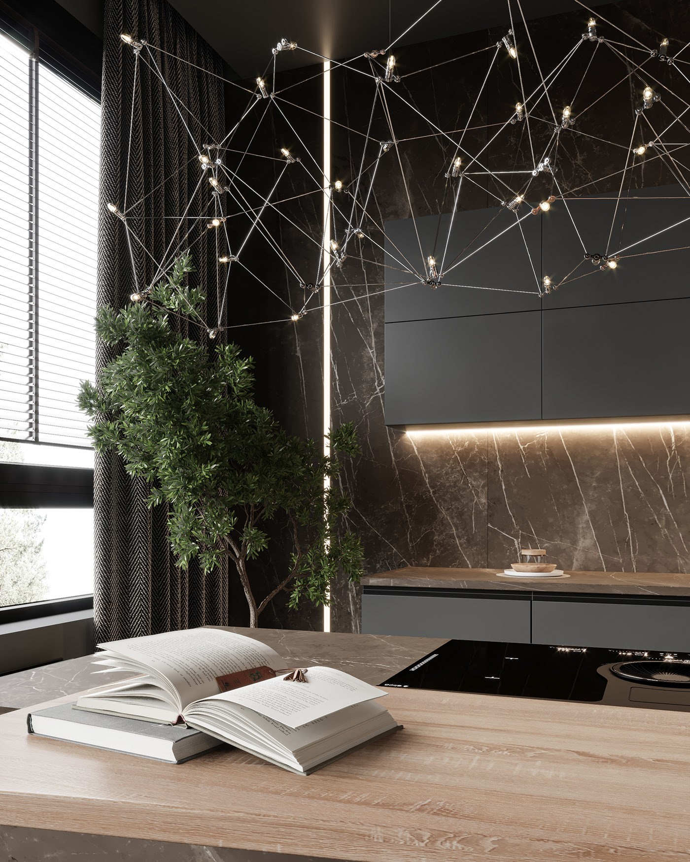 深色系公寓设计 这样设计也太有感觉了吧-10