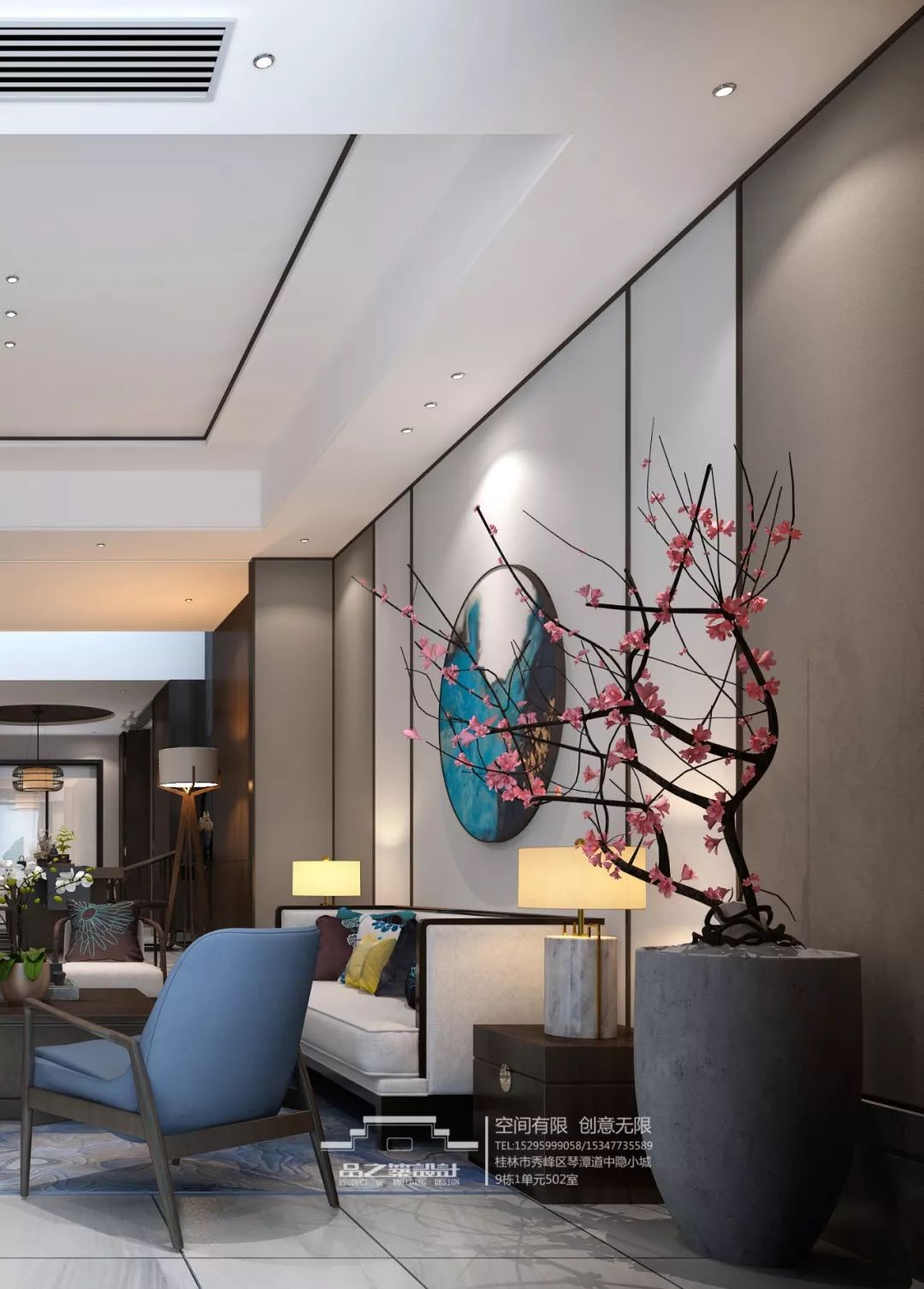 新桂系设计 | 桂林 480㎡别墅空间,品茗生活之美-6