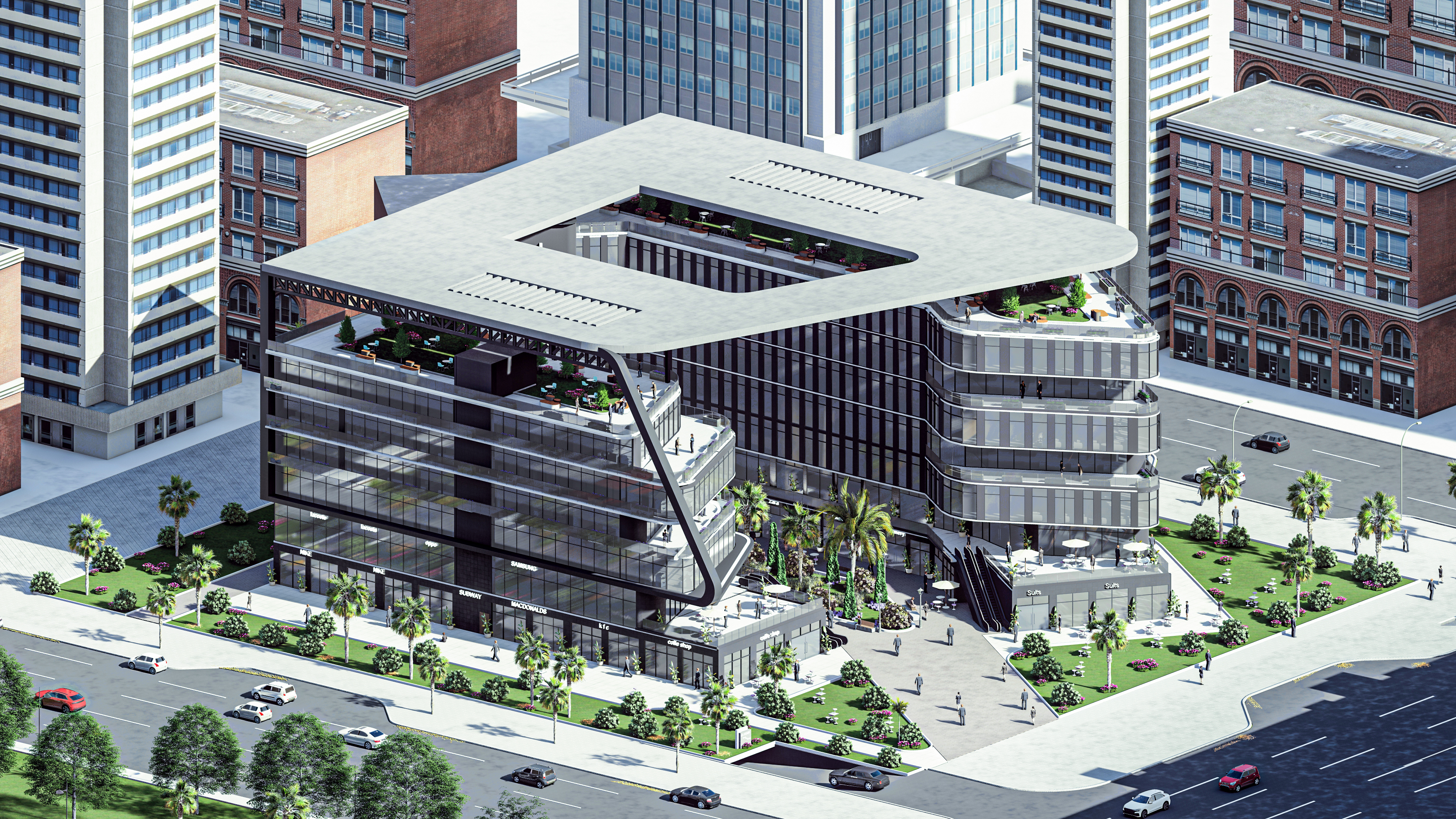 LA COUR 多功能建筑丨曼苏拉大学工程学院建筑系-9