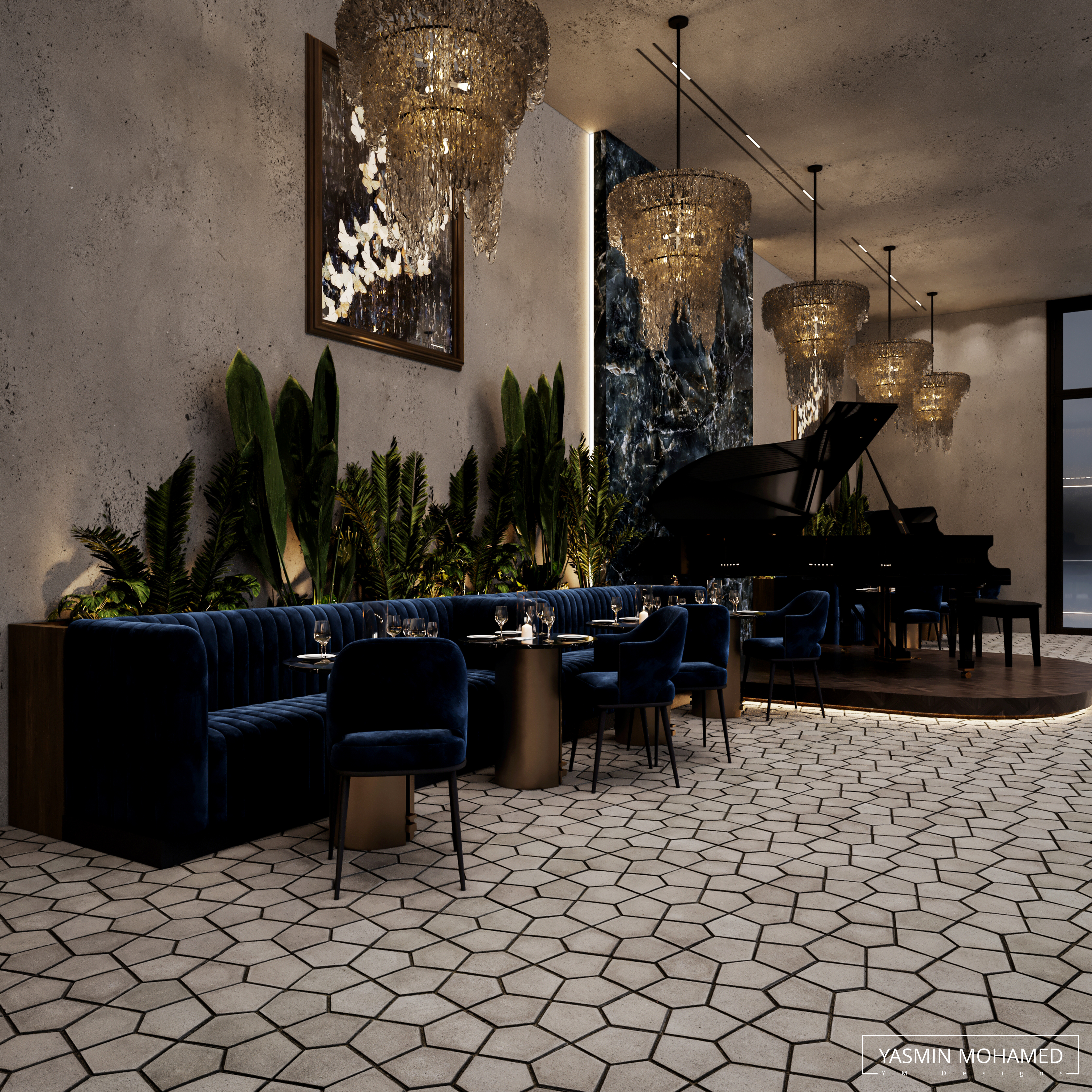 Lu·ury Restaurant Design（豪华餐厅设计）丨yasmin mohamed-12