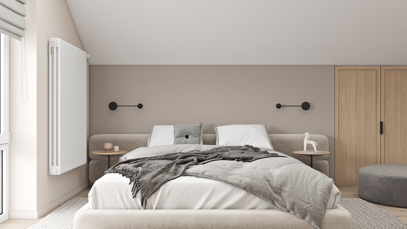 原木与浅灰色室内设计-13