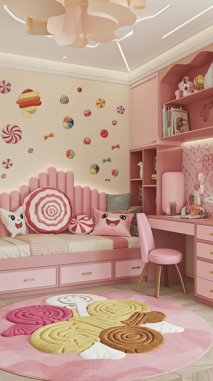 “Candyland”主题女孩房设计-56