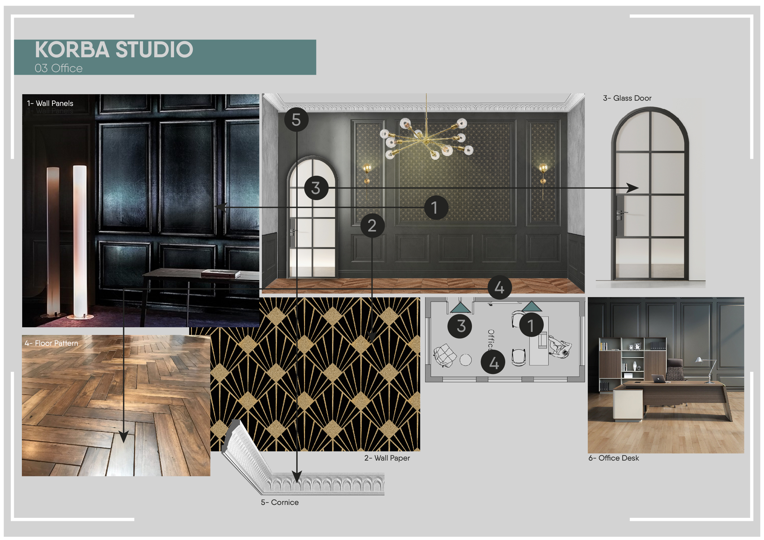 Photography Studio 2D Interior Design & Mood Board-29