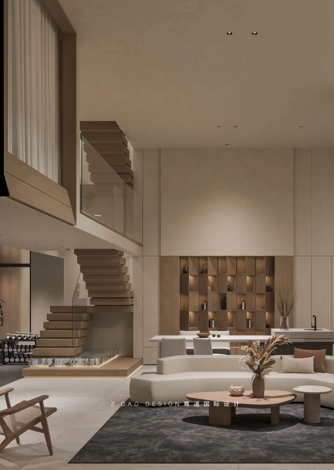 龙湖丽丰·西宸原著400㎡静奢风别墅（《喜 棠》）丨尊道国际设计-56