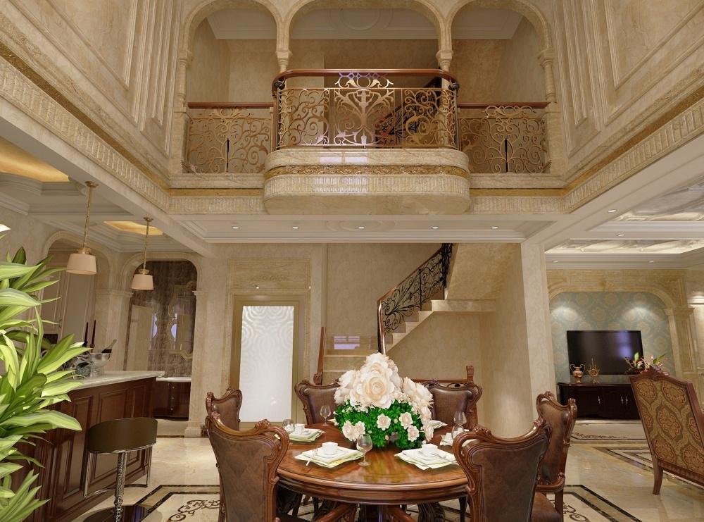 巴洛克风格石材背景墙，中西合璧文化气息-4