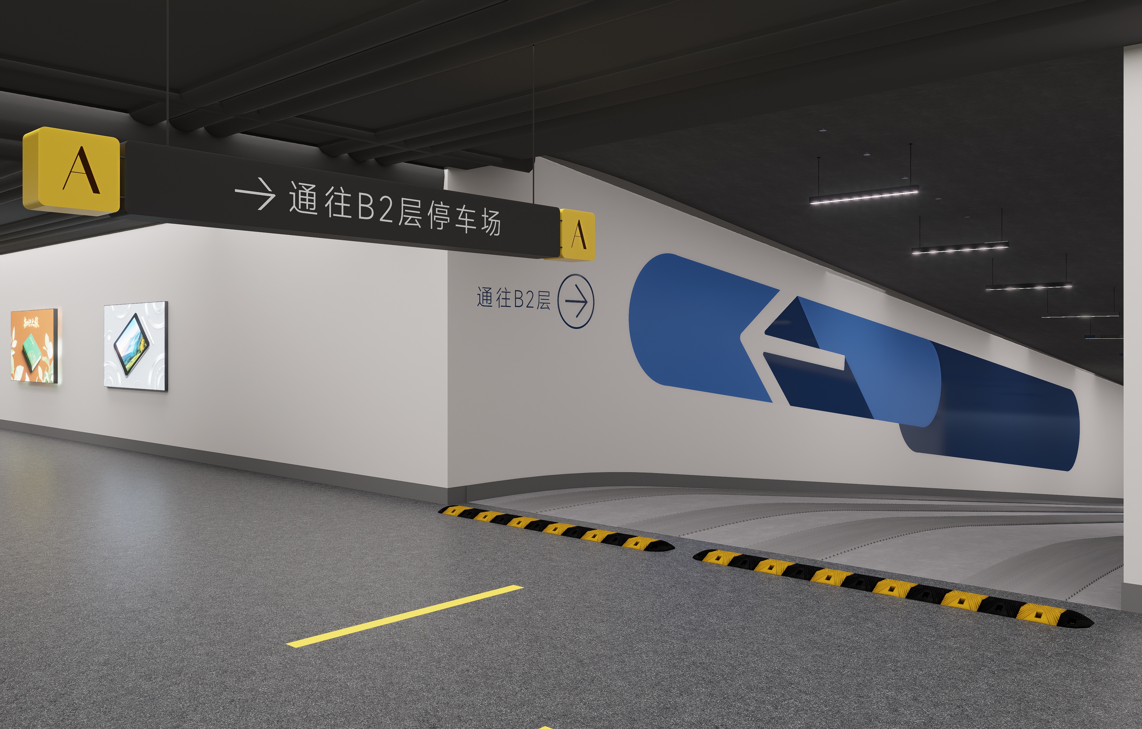 乐松广场地下停车场改造设计丨中国哈尔滨丨哈尔滨汇象创意设计有限公司-34