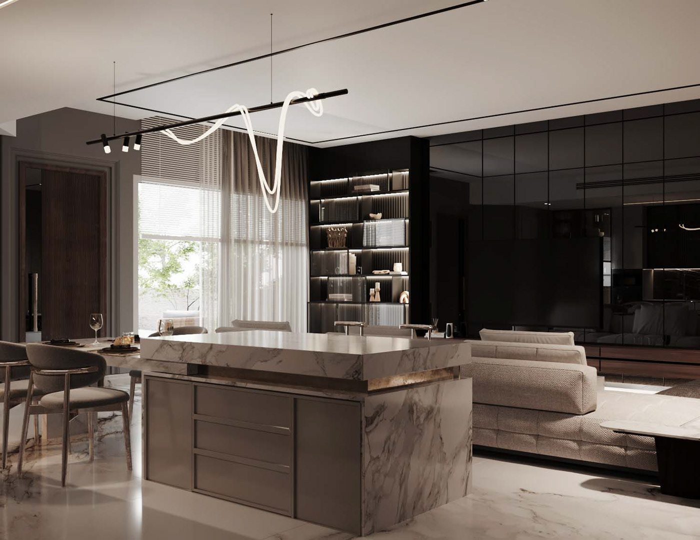 深色静谧空间  营造家的温馨感！-5