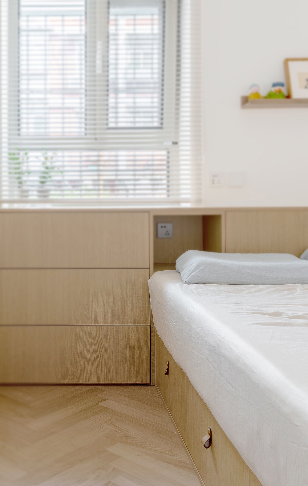 【久栖设计】利用曲线+原木，38㎡小户型爆改两居还能这么有乐趣。-10