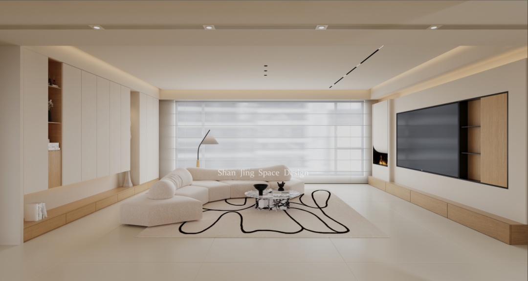 山境空间新案| 柔光之境：现代原木奶油风的治愈叙事-16