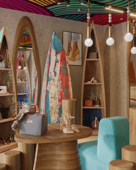 bags and shoes store design