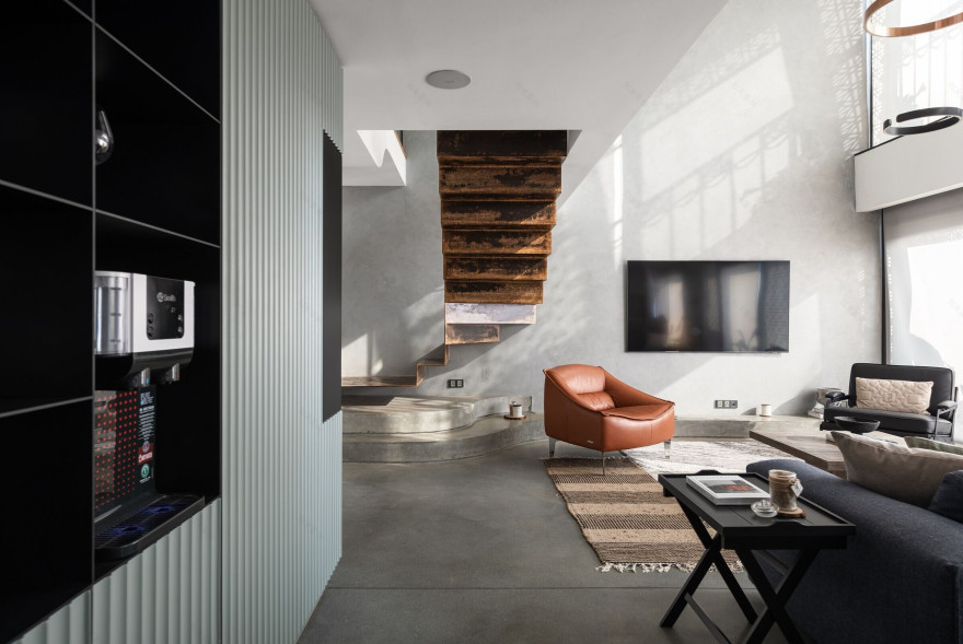 越南河内工业风顶层公寓设计丨VietDECOR-4