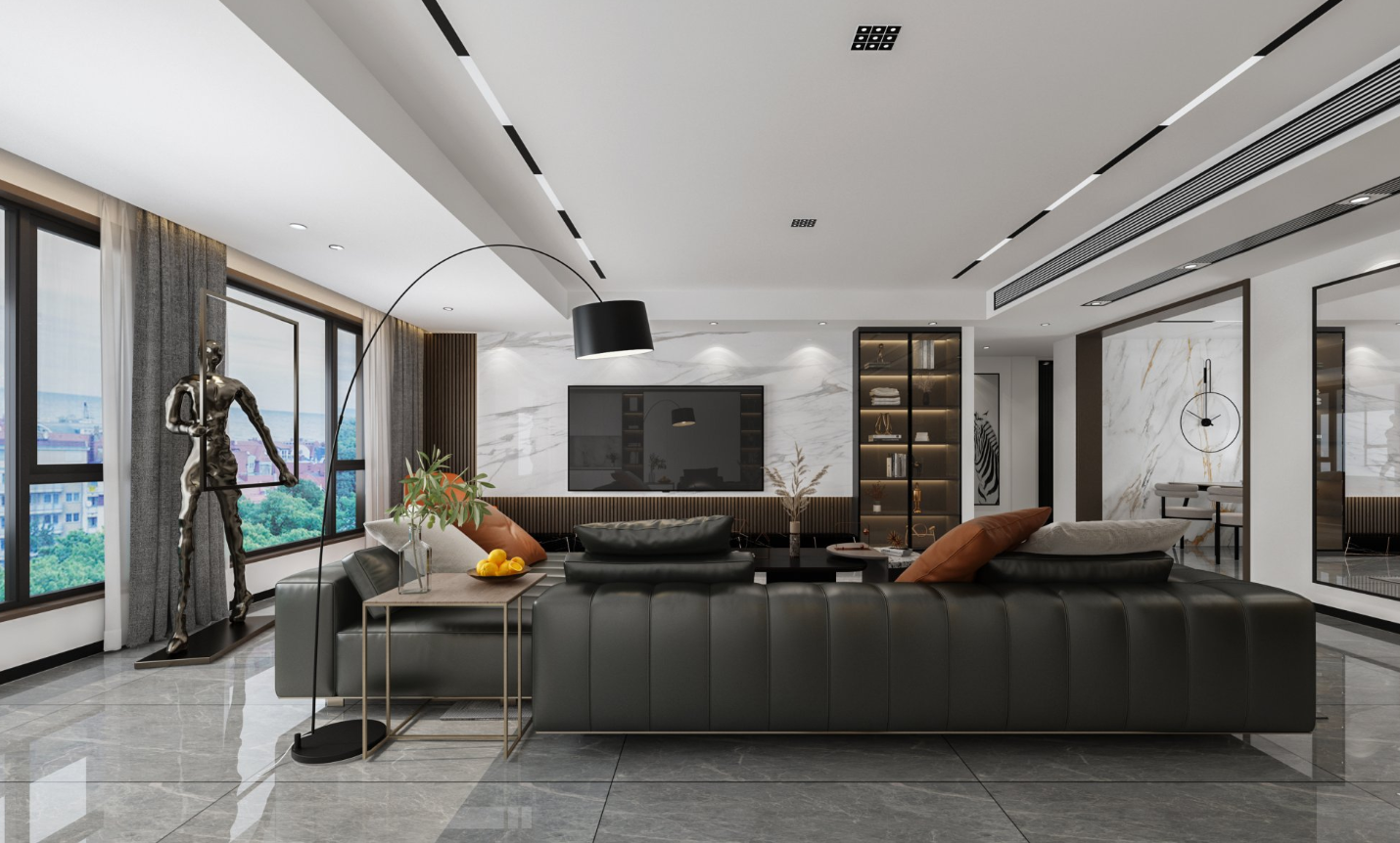 现代黑白灰平层设计-6