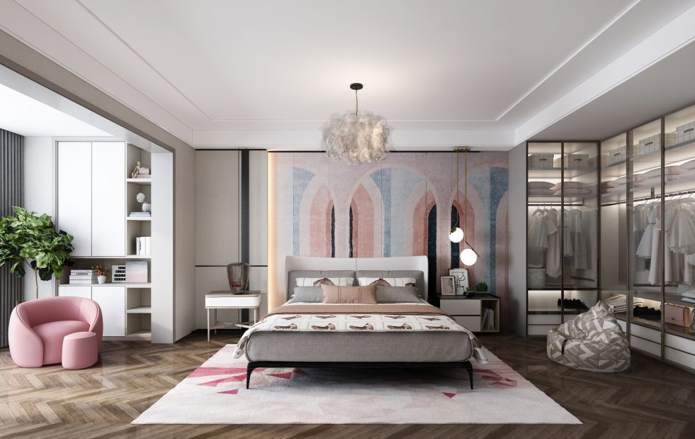 中峘国际设计私宅分享 | 咖色金属演绎睿尚空间-9