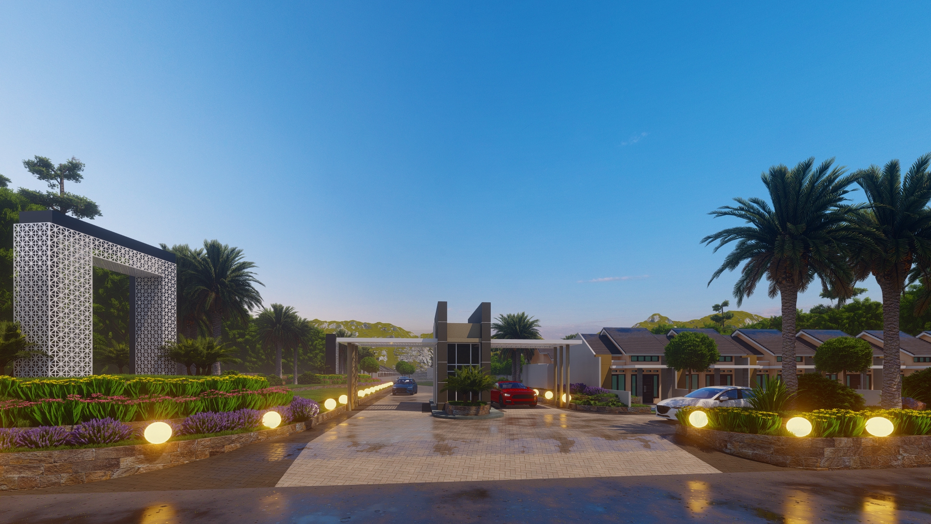 Modern Entrance Gate of Housing in Karawang-1