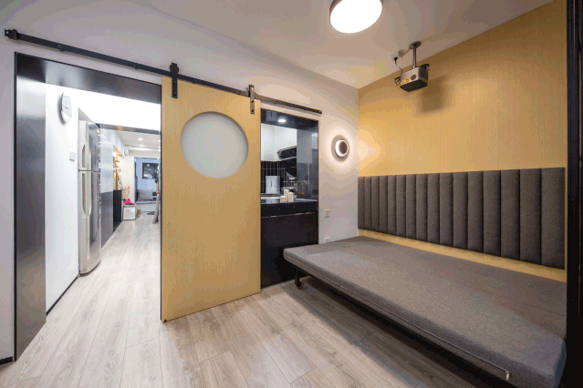 北京 65 平米半地下室住宅改造 | 折叠空间与功能的完美融合-21