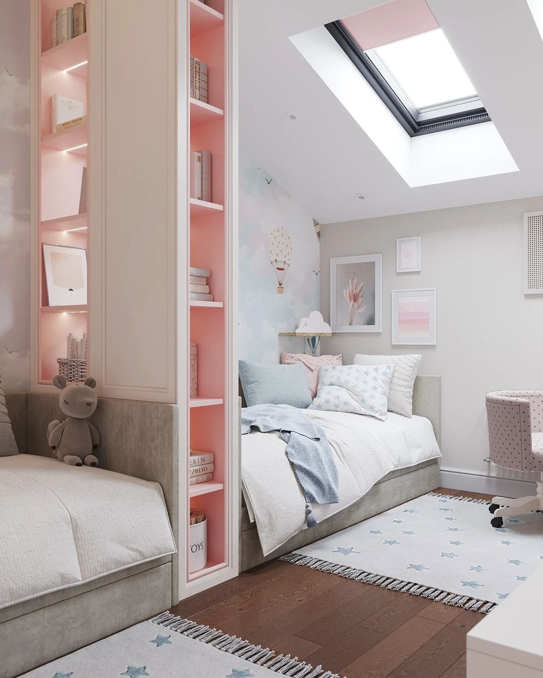 ≡ ➤ Дизайн детской комнаты на мансарде: идеи и фото-55