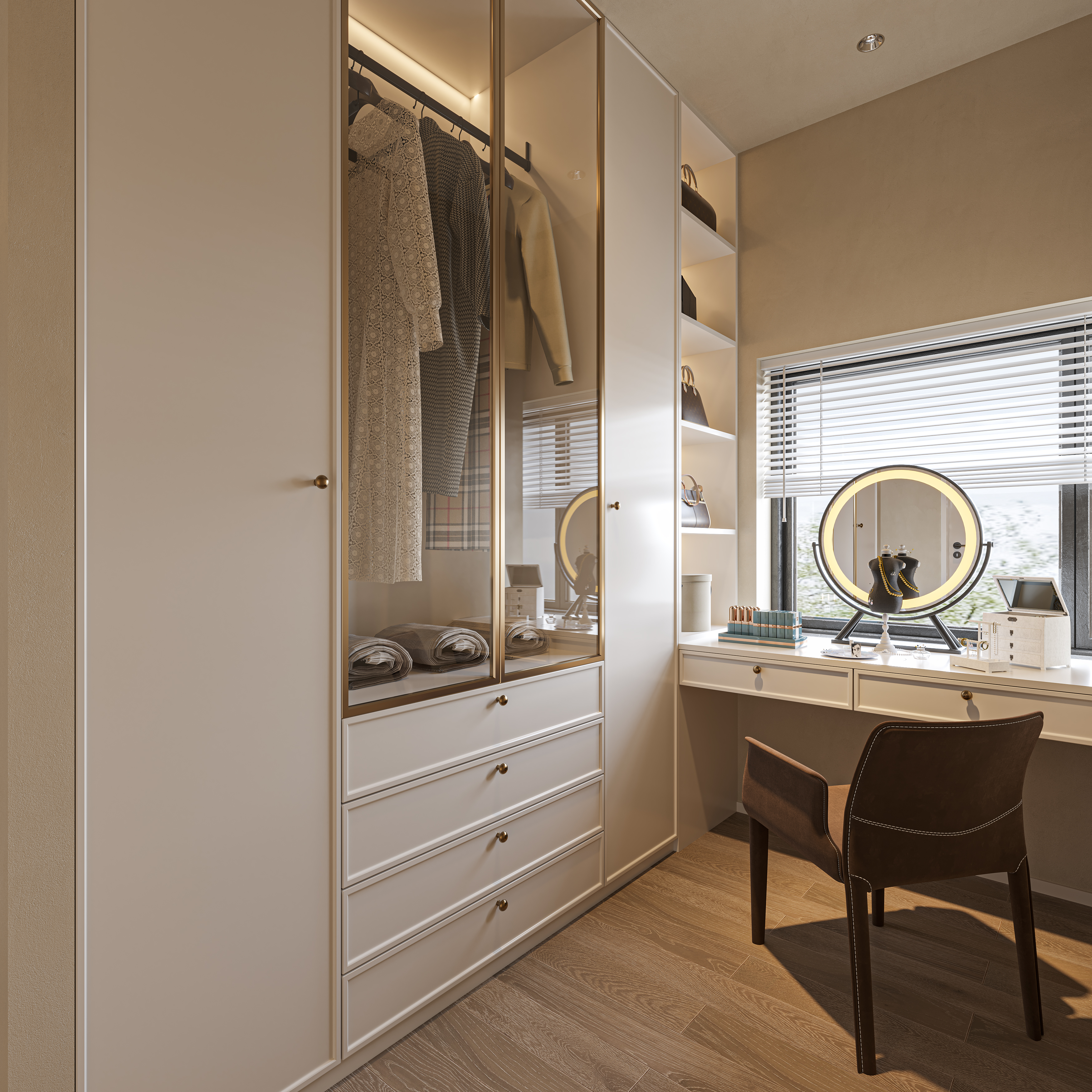 奶油侘寂风-效果图-合肥锦轩设计-15