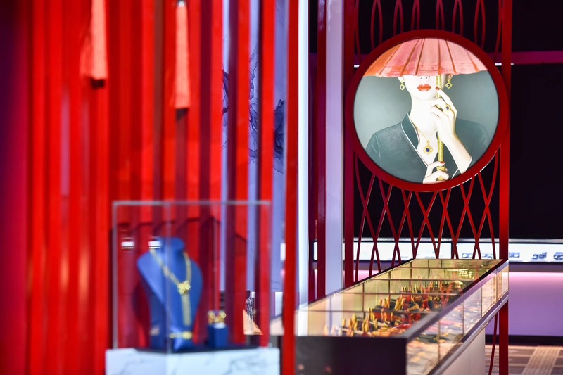 千叶珠宝清淡水墨限时快闪店设计-2