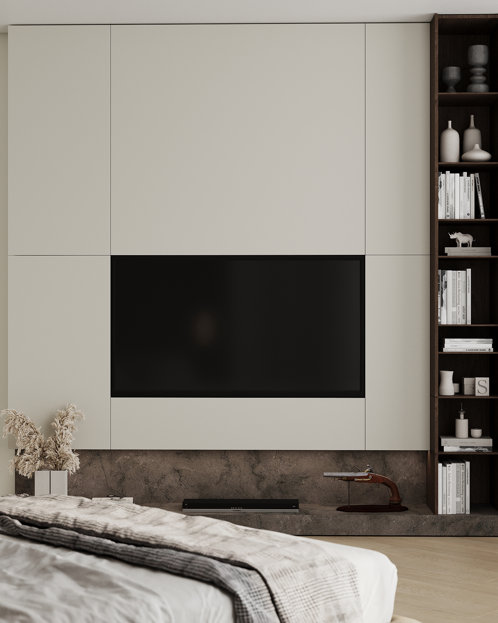 Modern apartment with a terracotta accent-31