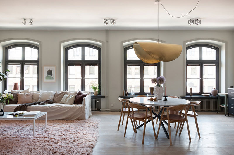 斯德哥尔摩优雅公寓 | 拱窗与开放空间的完美结合-6