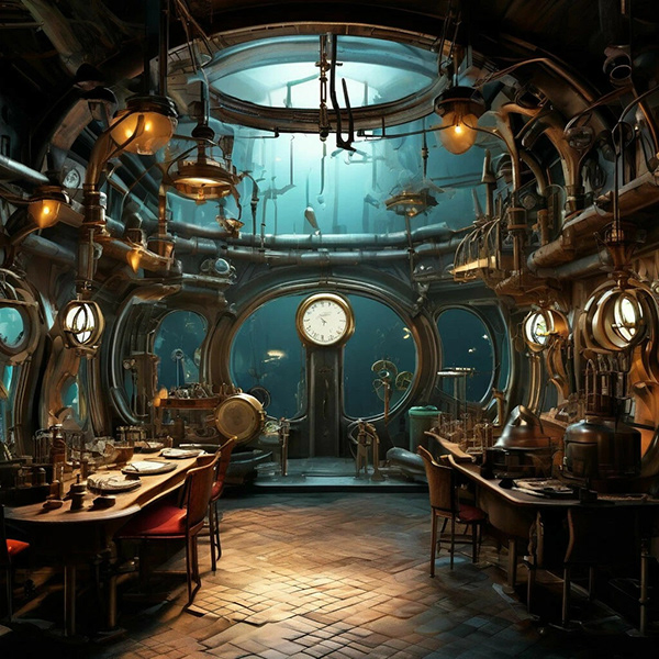 Дизайн квеста в стиле стимпанк. Батискаф. 4-6