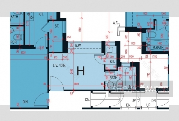 陈朝辉设计工作室——套内15㎡香港长实岚山第3座6 22H户型-22