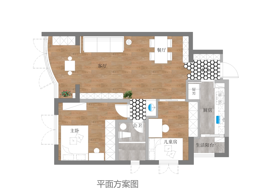 日式原木风三口之家丨中国深圳丨见微陈设艺术-10