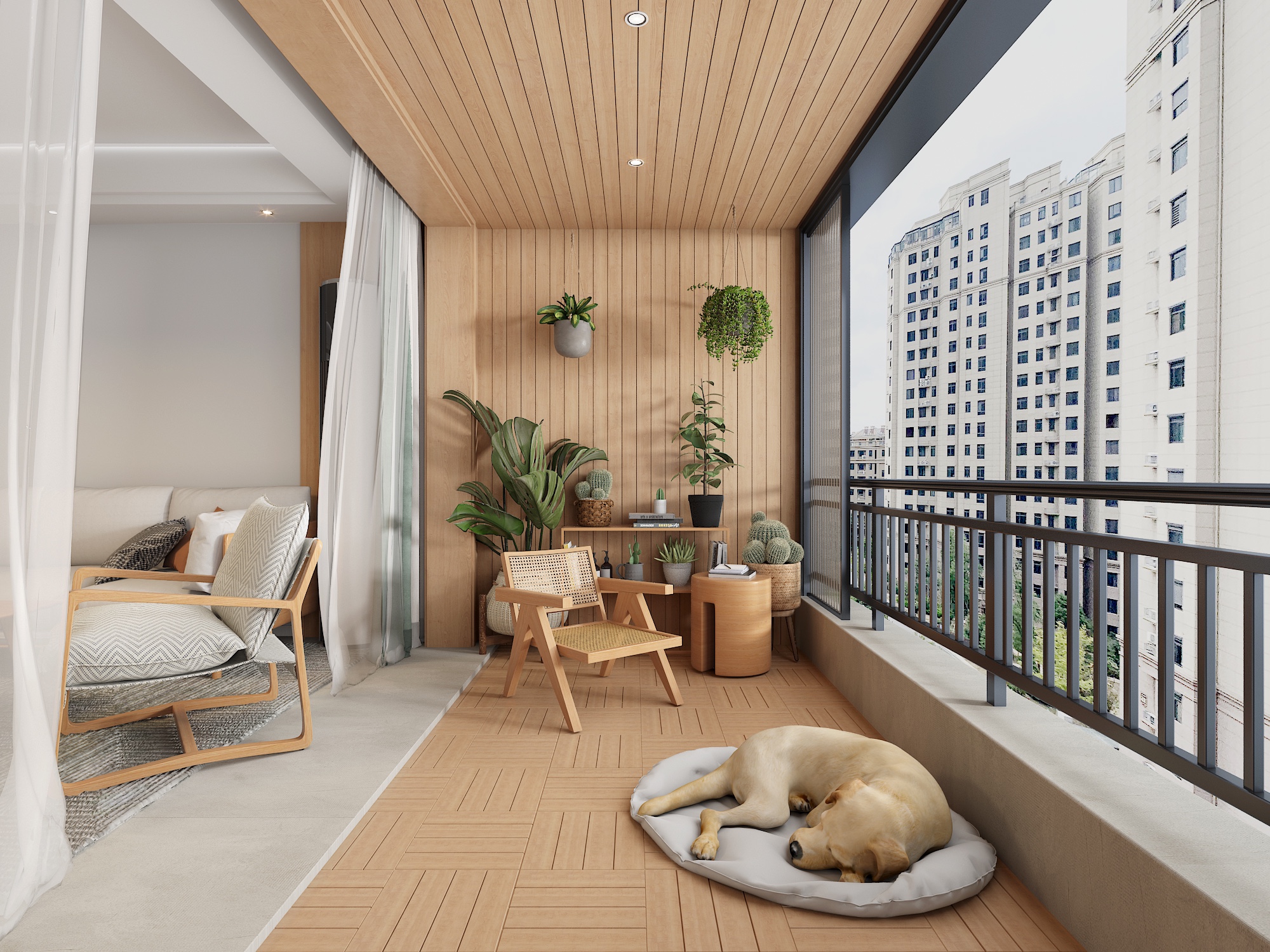 深圳如愿全案设计：布吉可园104㎡，原木质感暖人心-2